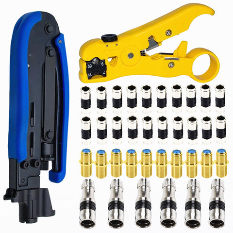 Gaobige coax crimper kit assembly with sturdy tools for reliable RG6 connections