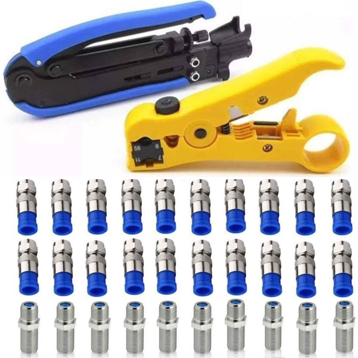Gaobige coaxial compression tool for fast, reliable terminations.