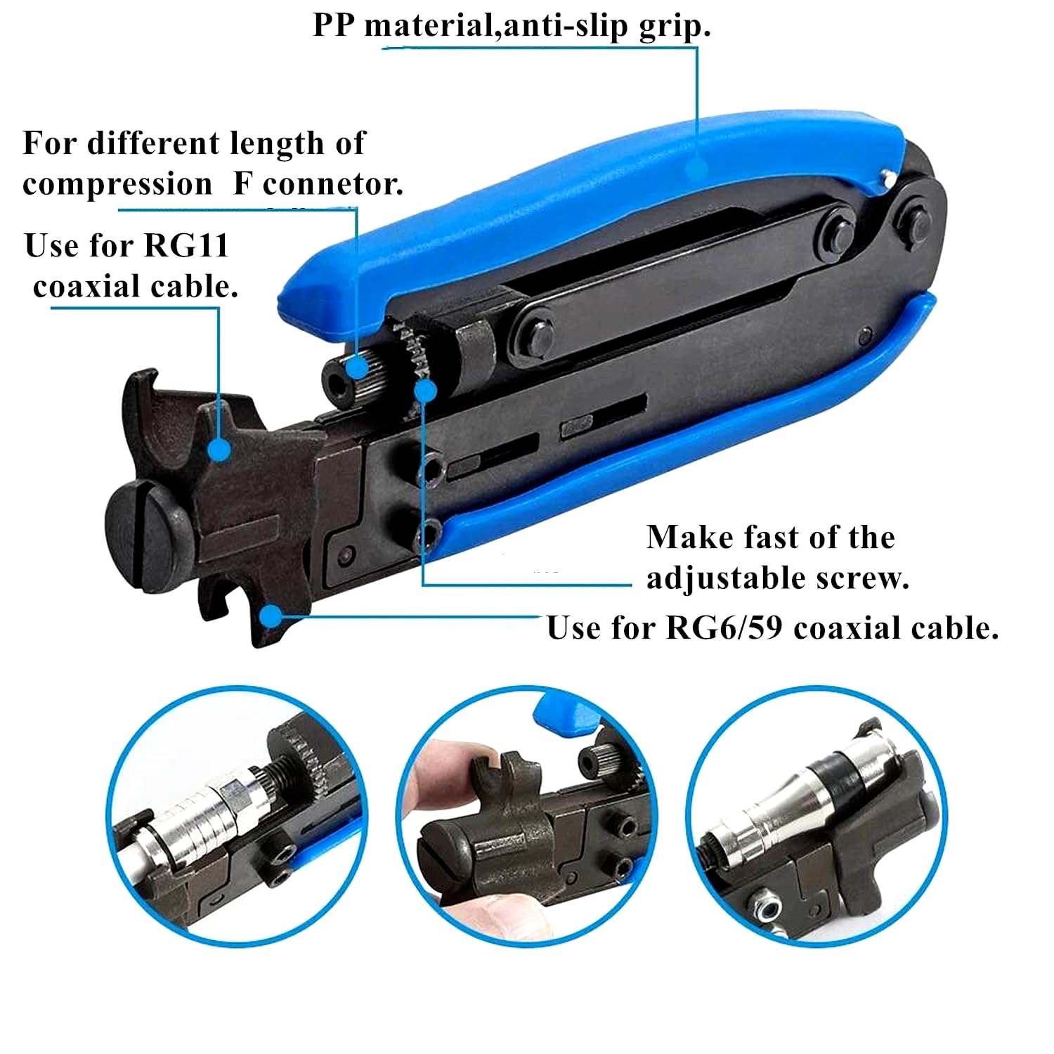 Gaobige RG6 F connectors pack ready for quick indoor cable extensions