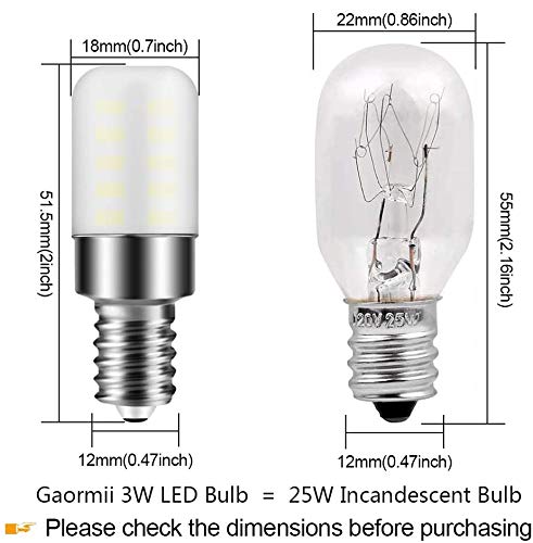 Gaormii E12 LED Bulb delivers 3W brightness equivalent to 25W C7 for daylight clarity.