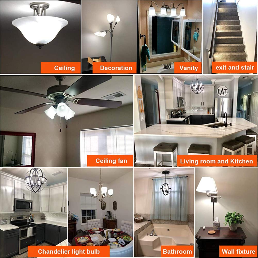 Gaormii E12 LED Bulb provides daylight 6000K for crisp, vibrant room illumination.