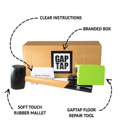 Gap Tap wide striking surface aiding precise alignment