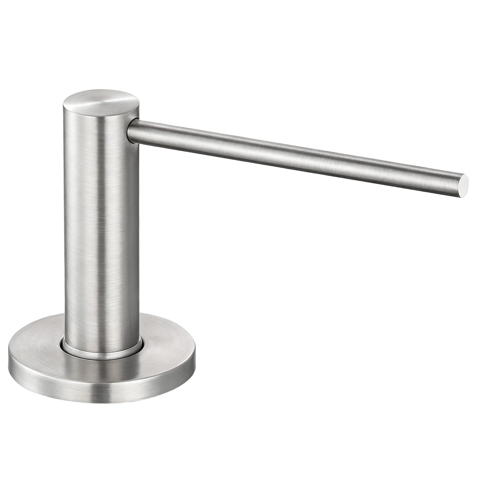 GAPPO brushed nickel dispenser on the kitchen counter for easy soap access