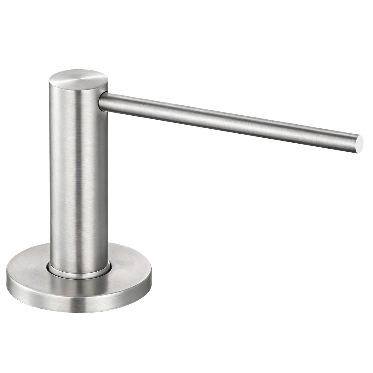 GAPPO brushed nickel dispenser on the kitchen counter for easy soap access