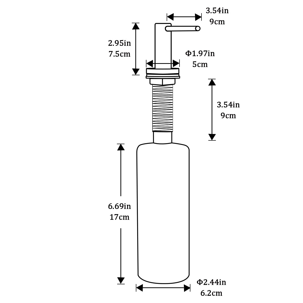 GAPPO built-in bottle dispenser keeps soap ready and refills lower