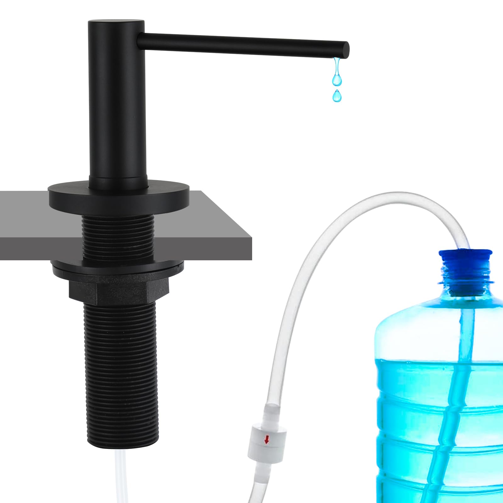 GAPPO matte black dispenser ideal for kitchen or bathroom use