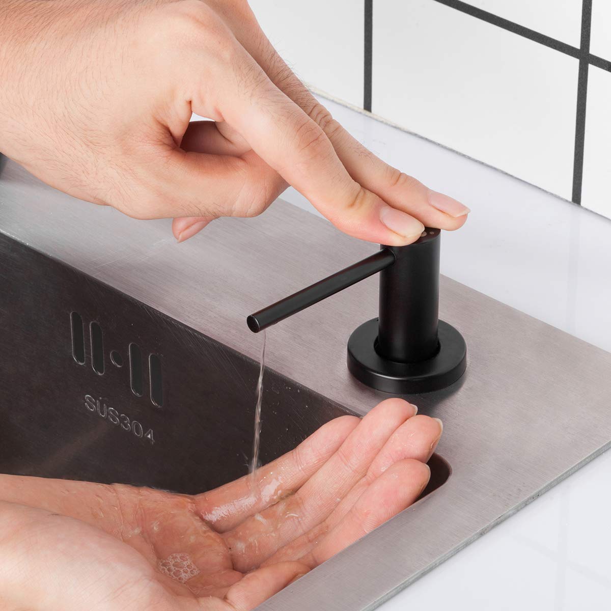 GAPPO kitchen-counter installation dispenser shows quick setup