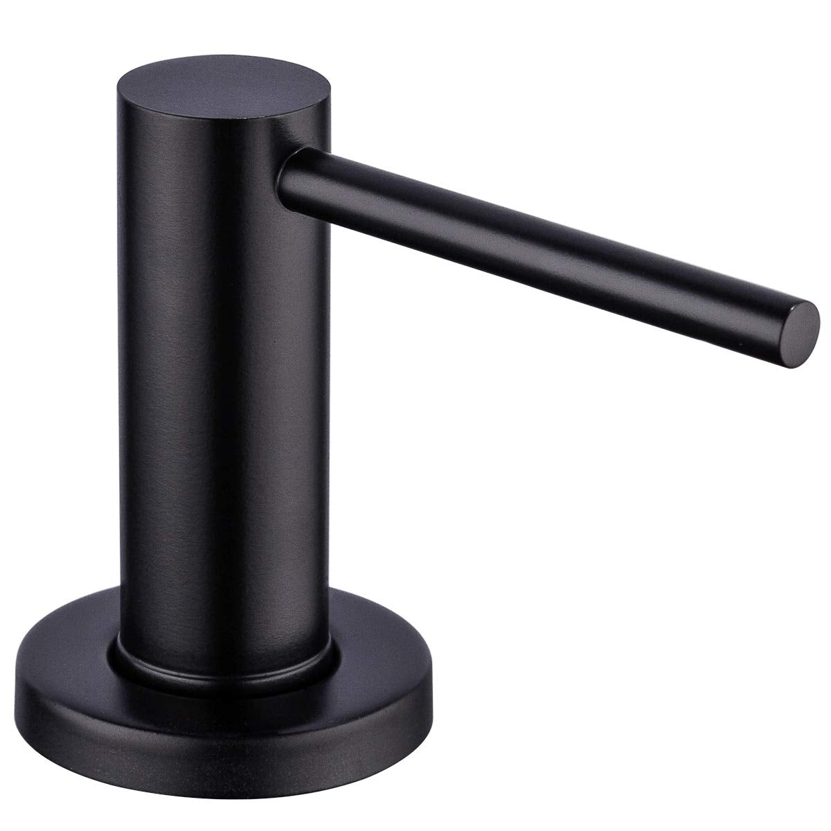 GAPPO matte black sink dispenser cap-press for one-handed use