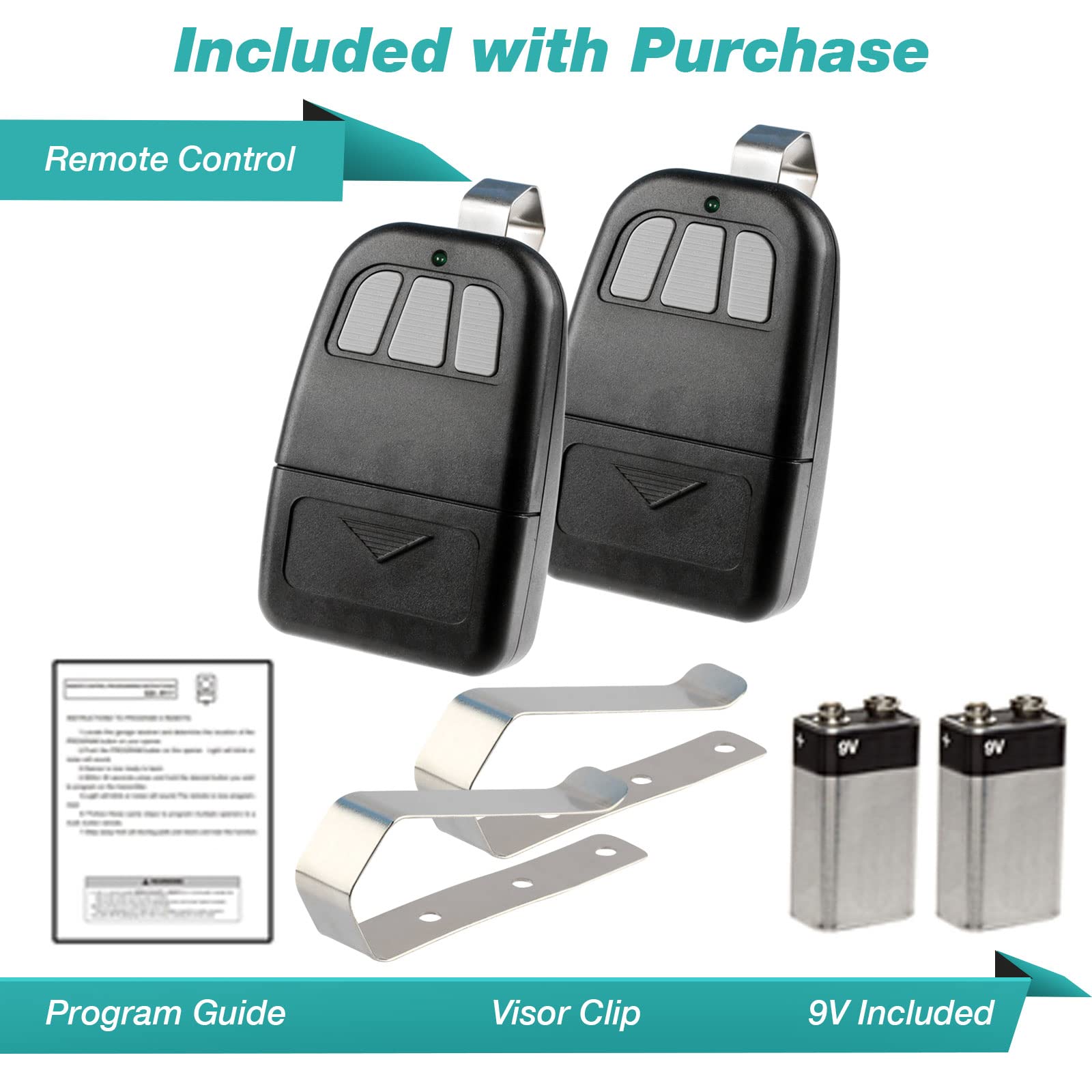Garage Stop remote with visor clip for Wayne Dalton offers quick hands-free access