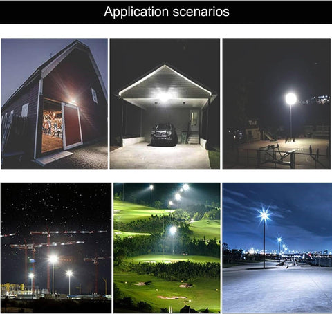 GarageAngle 4Pack LED flood light outdoor, yard illumination and energy savings.
