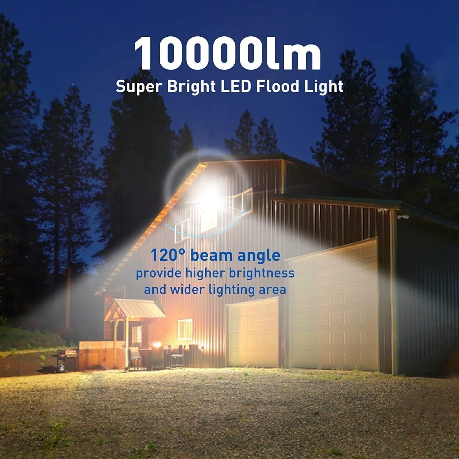 GarageAngle IP66 waterproof housing withstands rain and snow for year-round use.