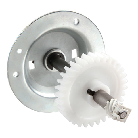 GarageOutlet worm gear installed showing precision gear engagement for smooth operation