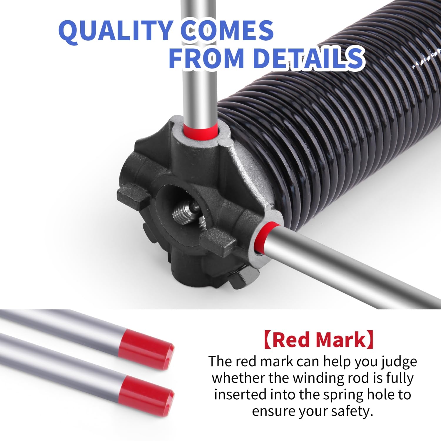 Garagespringf2c solid steel winding bar designed for durability under load