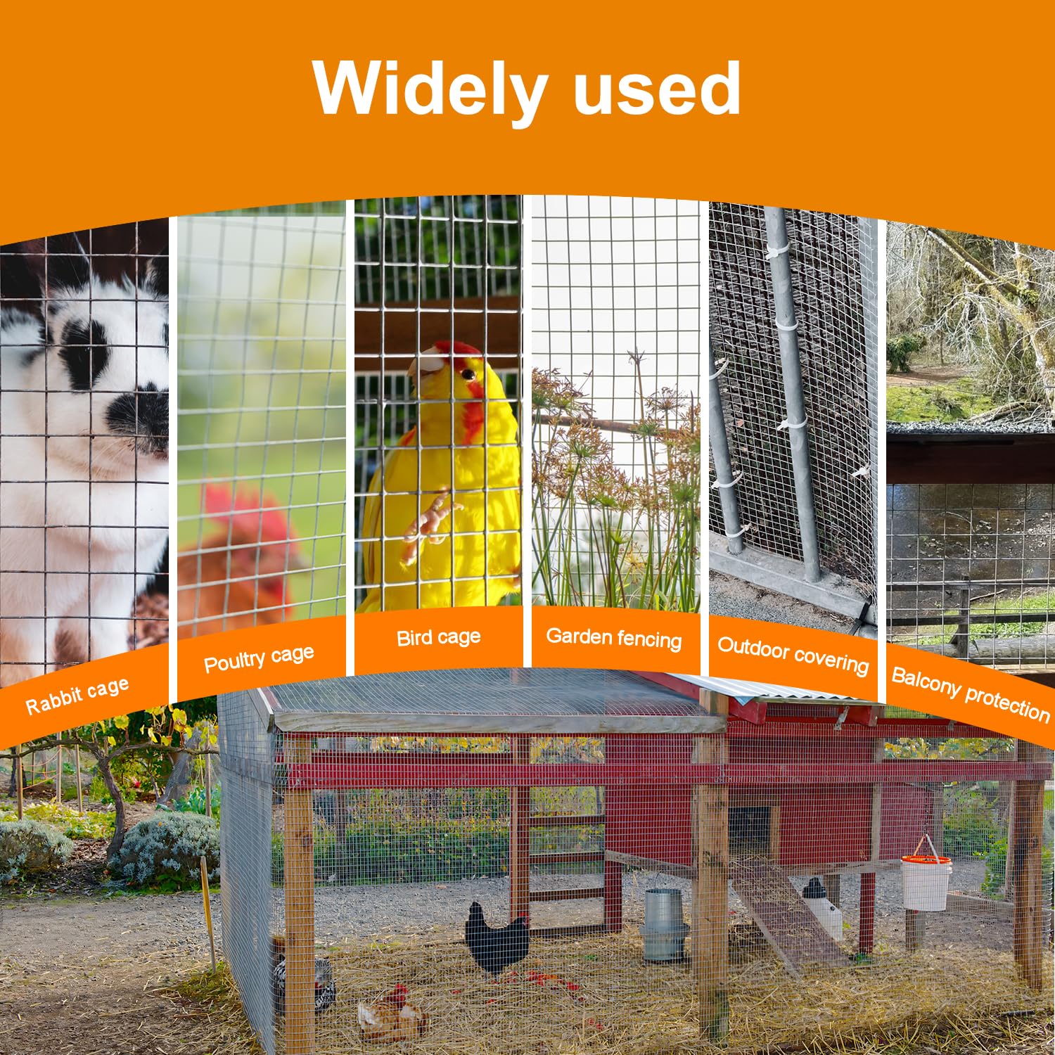 Gardeal poultry enclosure mesh provides durable outdoor fencing.