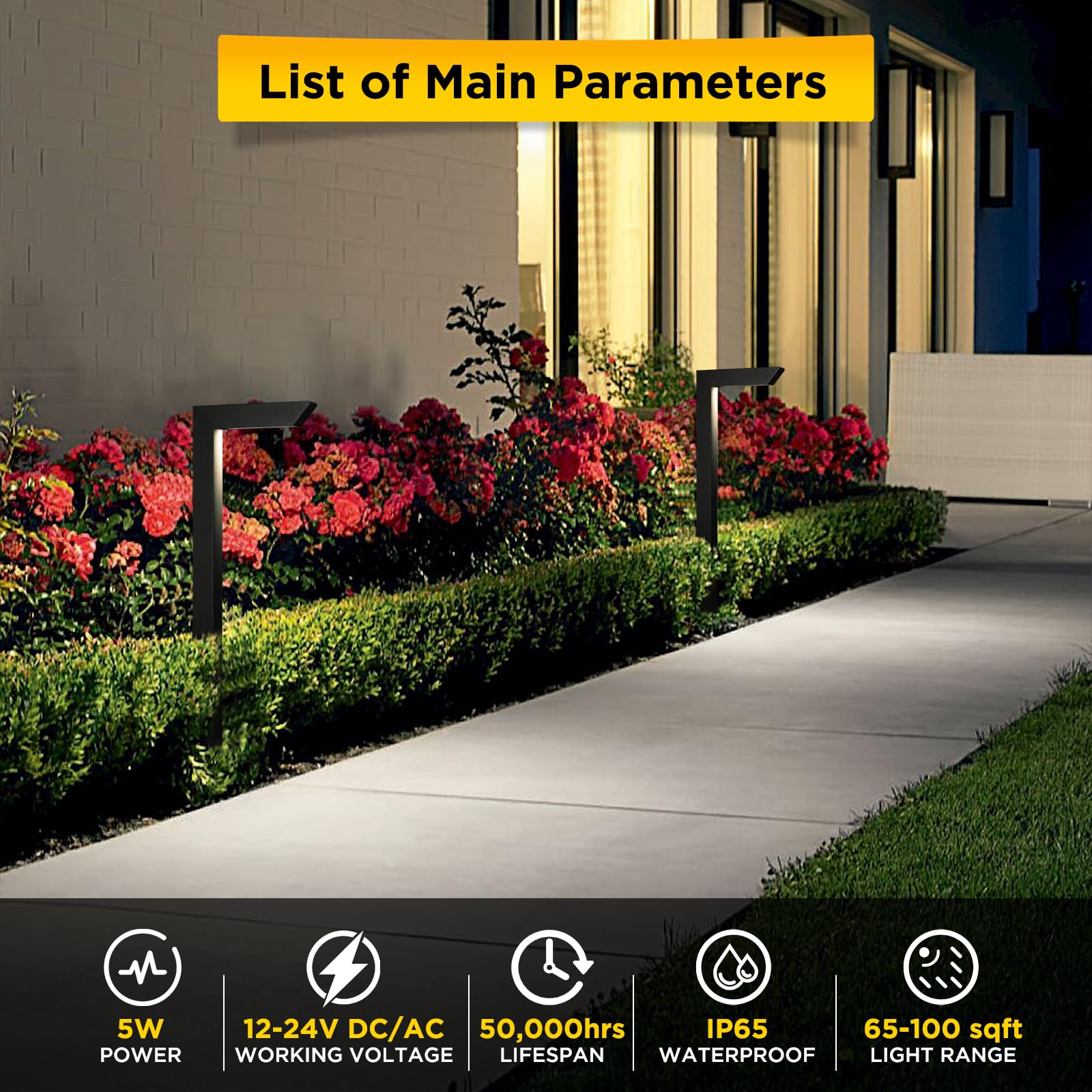 Gardencoin aluminum housing pathway light provides outdoor durability and corrosion resistance.