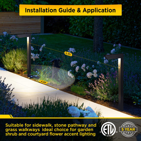 Gardencoin pathway light with IP65 rating stands up to rain and snow.