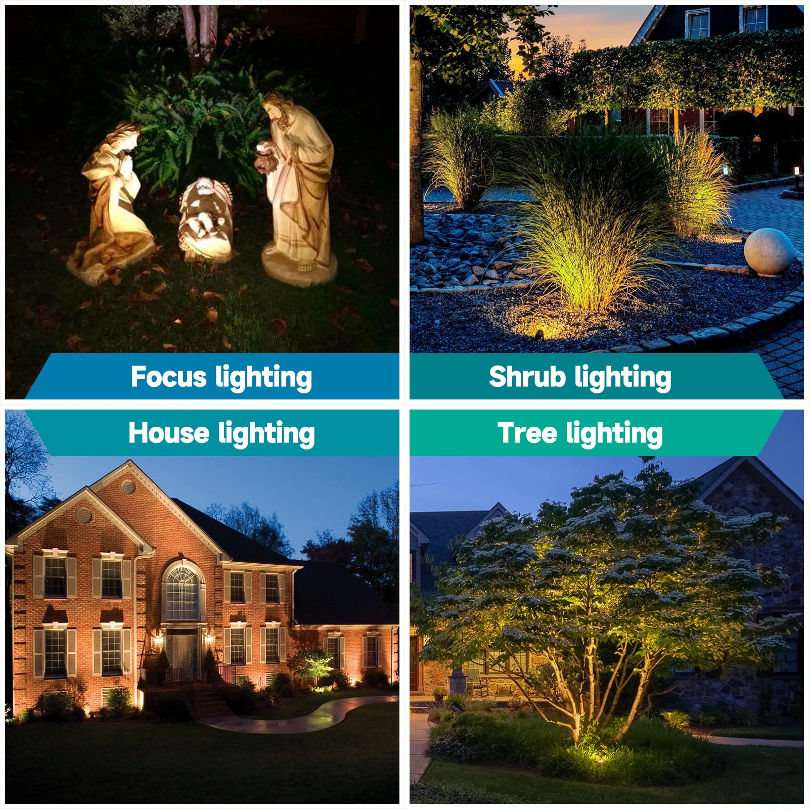 Gardencoin brass landscape light with copper cable and ground stake