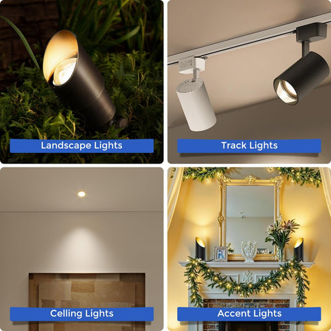 Flicker-free warm white Gardencoin lighting suitable for indoor and outdoor use