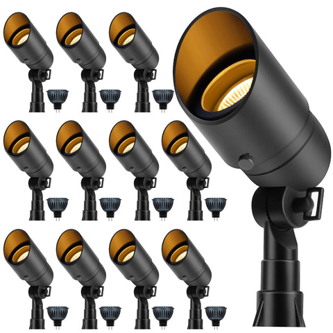 Gardencoin ground stake spotlight enhances garden lighting with durable outdoor use.