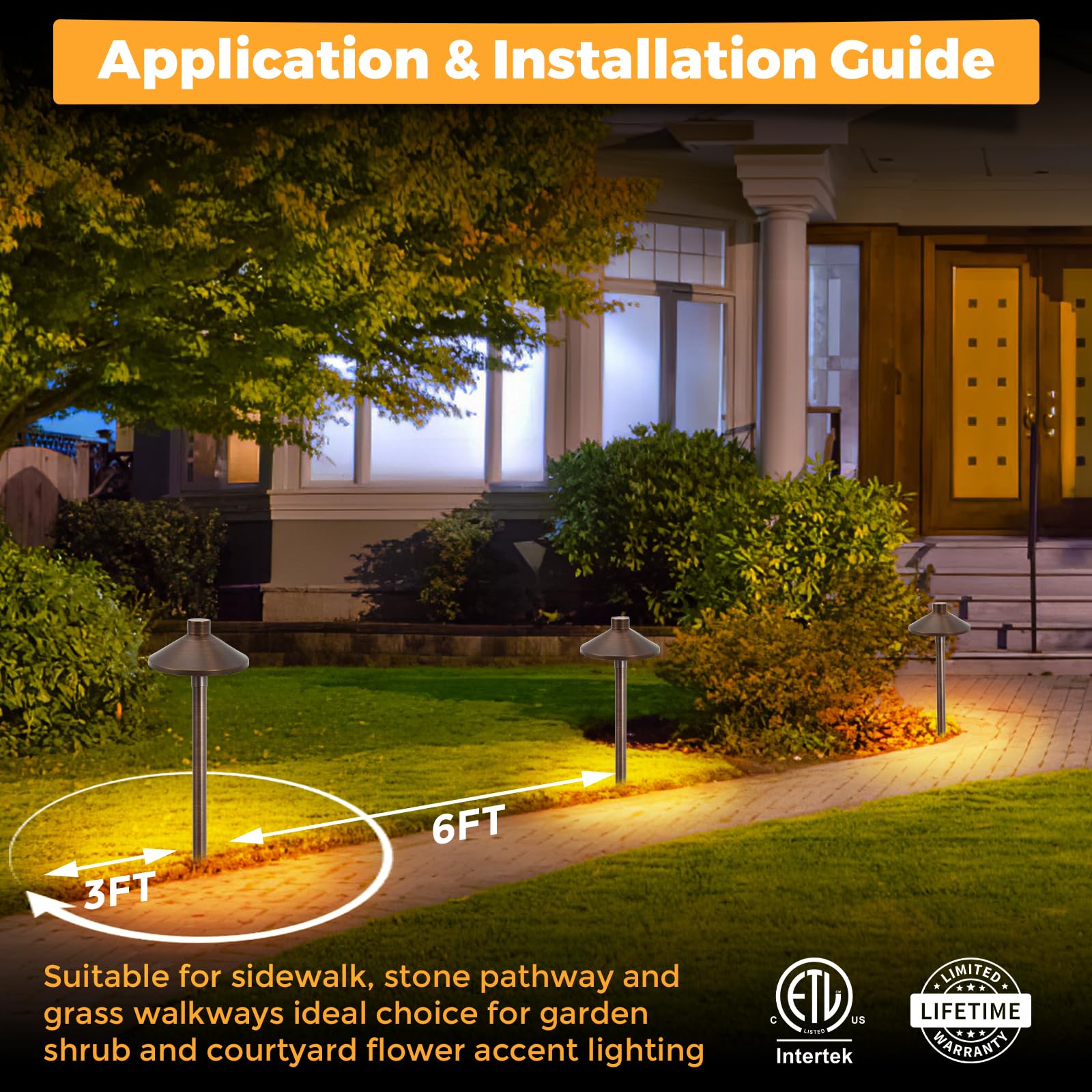 Gardencoin path-light bi-pin-base supports replaceable bulbs for longer life