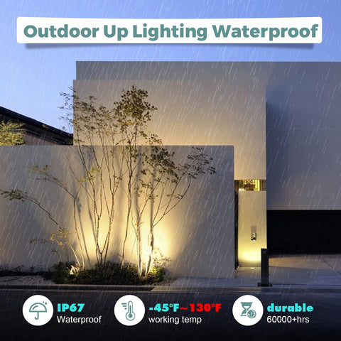 Gardencoin well light visible in gravel lawn edge lighting