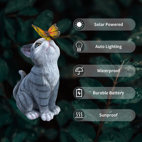 Gardenfans outdoor cat ornament enhances porches and gardens