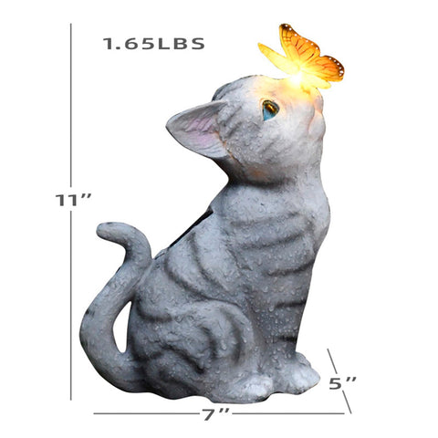 Gardenfans weatherproof cat statue withstands rain and snow