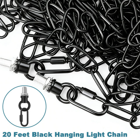 Garini adjustable-length metal chain offers flexible ceiling-height adjustments