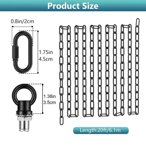 Garini detachable-link chandelier extension enables easy length customization