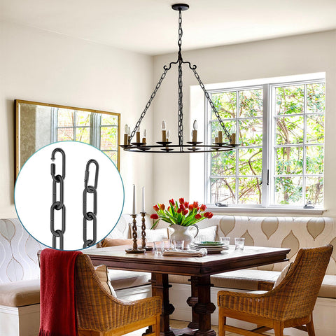 Garini durable metal chain elevates lamp aesthetics with rugged finish.