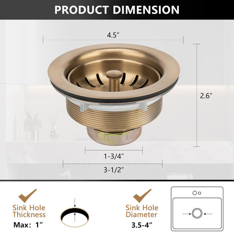 Garmaing 1-1/2 inch pipe adapter enables simple plumbing installation.