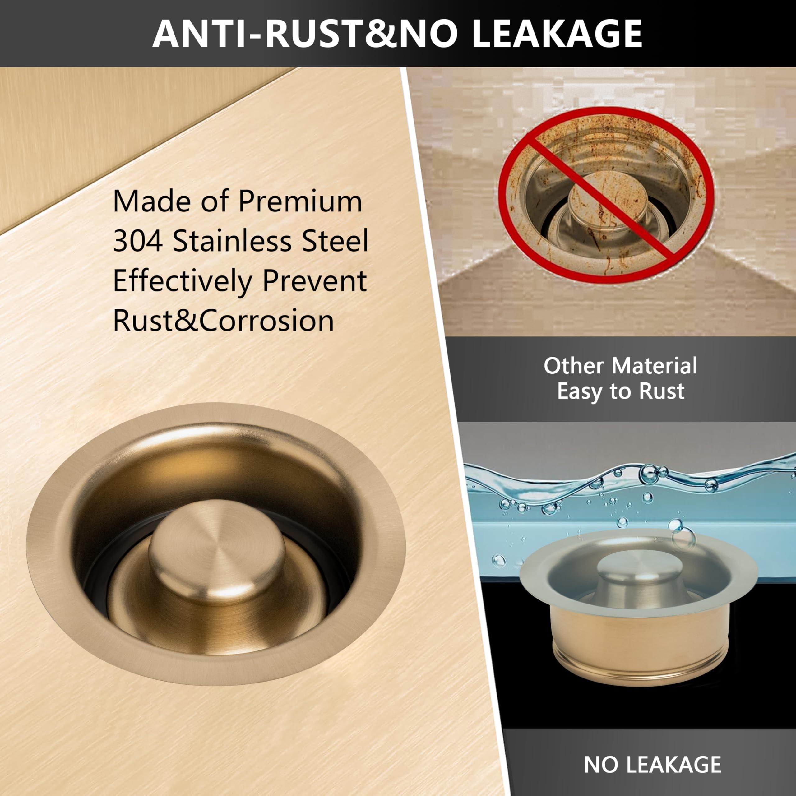 Garmaing DIY-friendly installation with plumber's putty for a tight seal.