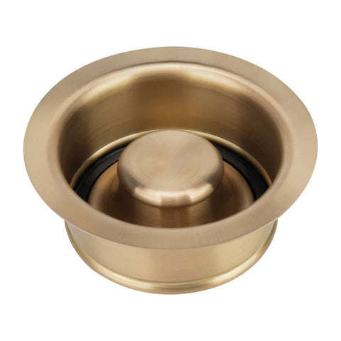 Garmaing Champagne Bronze sink flange close-up showcases durable 304 stainless steel.
