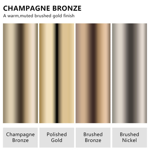 Garmaing drain is compatible with Delta Champagne Bronze fixtures for cohesive styling.