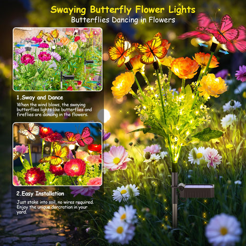 Garpar butterflies sway softly in the breeze