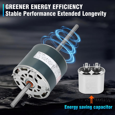 Garsoo RV AC fan motor wiring with clean connectors for easy installation.