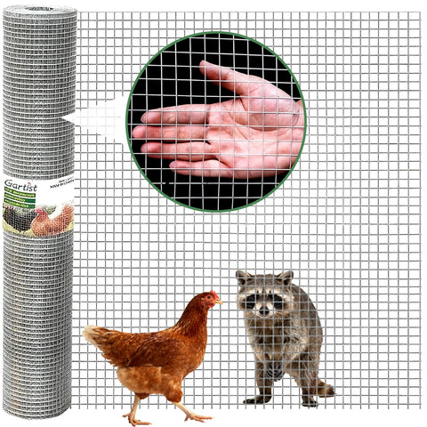 Gartist hardware cloth 48x100 half-inch openings protects plants and deters pests.