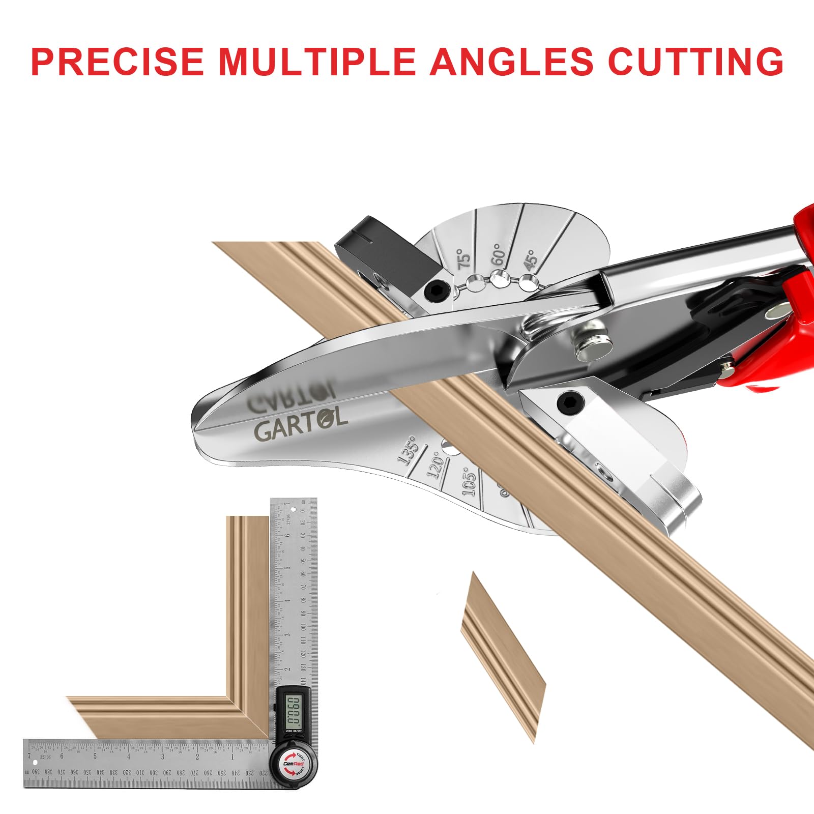 GARTOL Ratchet Miter Shears for PVC and MDF molding applications