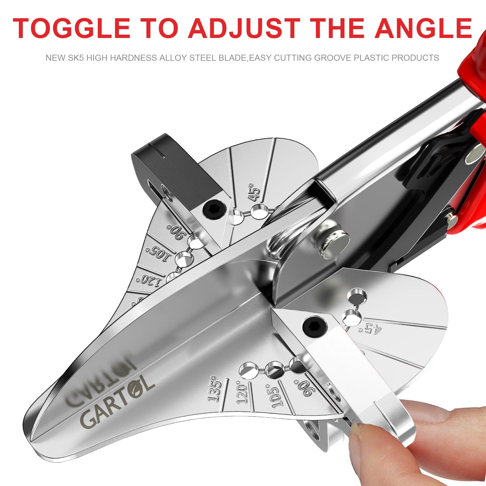 GARTOL Ratchet Miter Shears quick blade change in use