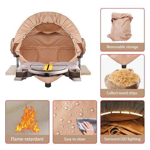 GARVIN miter saw dust hood light strip illuminates cuts for precision.