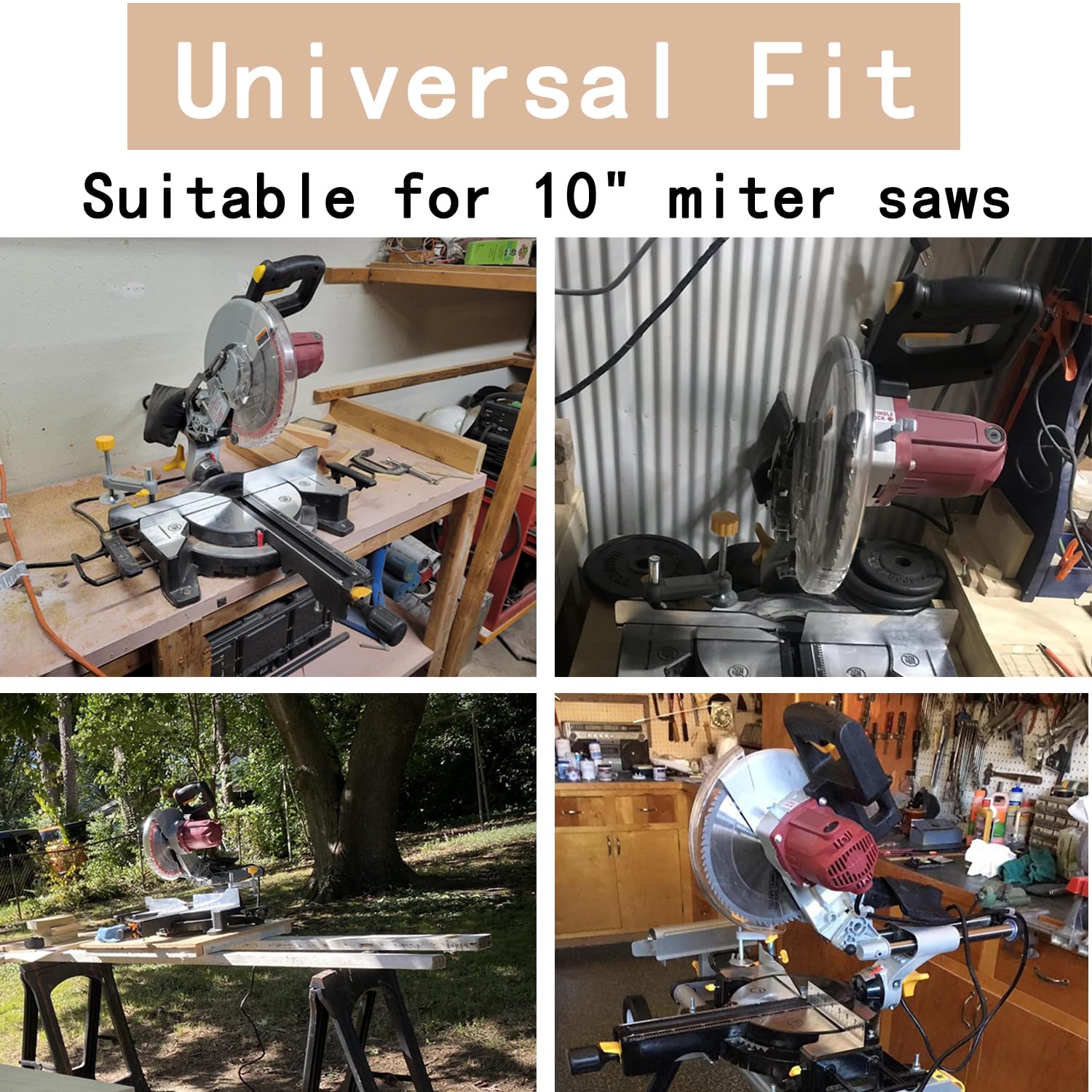 GARVIN miter saw dust hood in action in a busy workshop.