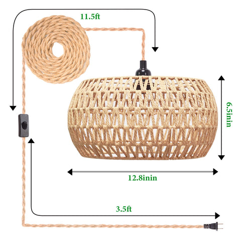 Garvot E26 base compatible pendant for LED or incandescent bulbs