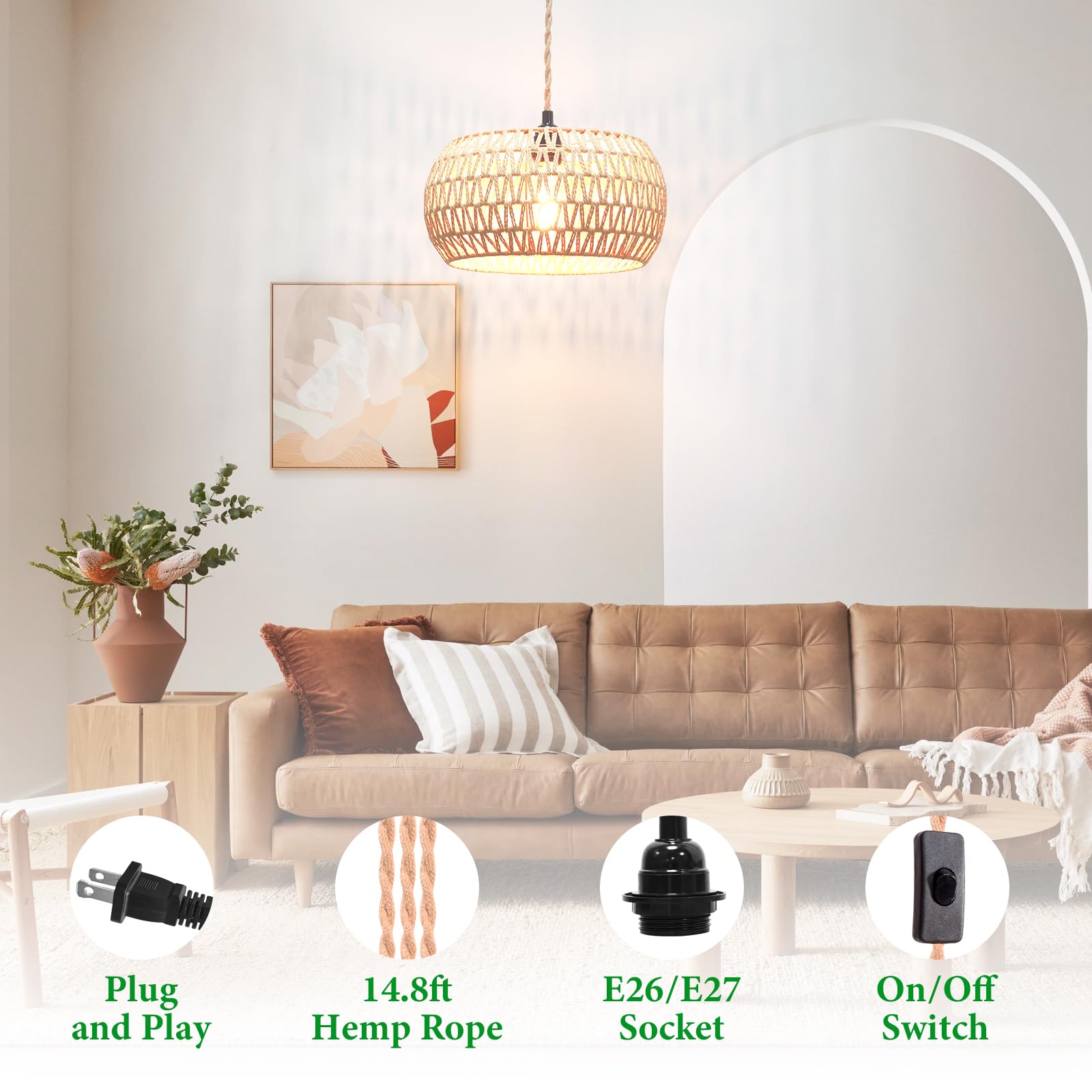 Garvot pendant light showing adjustable hanging height for versatile layouts