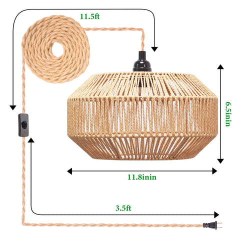 Garvot plug-and-play hanging light arranged for easy setup.