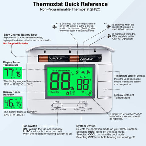 Garystat thermostat battery power options provide flexible placement without a C-wire.