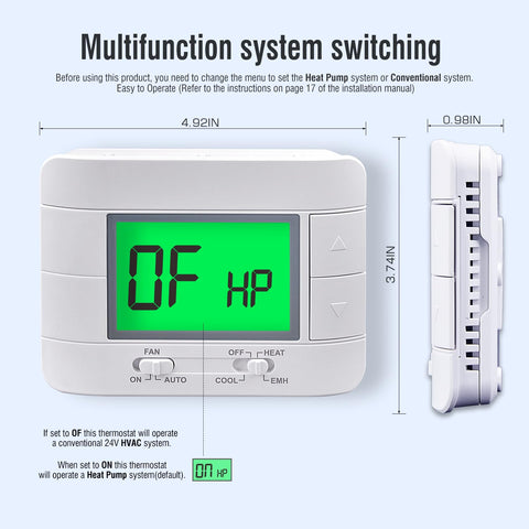 Garystat thermostat buttons designed for simple, effortless use