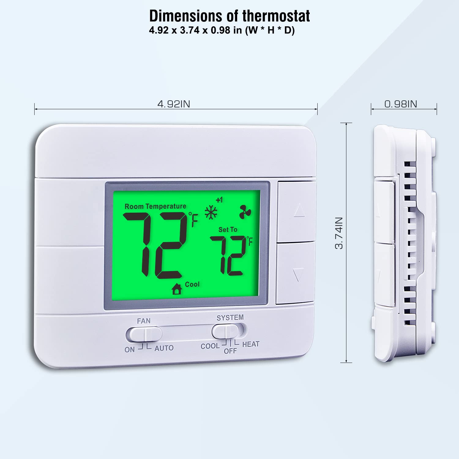 Garystat thermostat humidity monitor highlights indoor moisture for comfort.