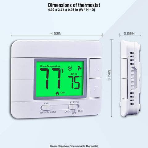 Garystat Upgraded Thermostat humidity monitor displays indoor environment data.