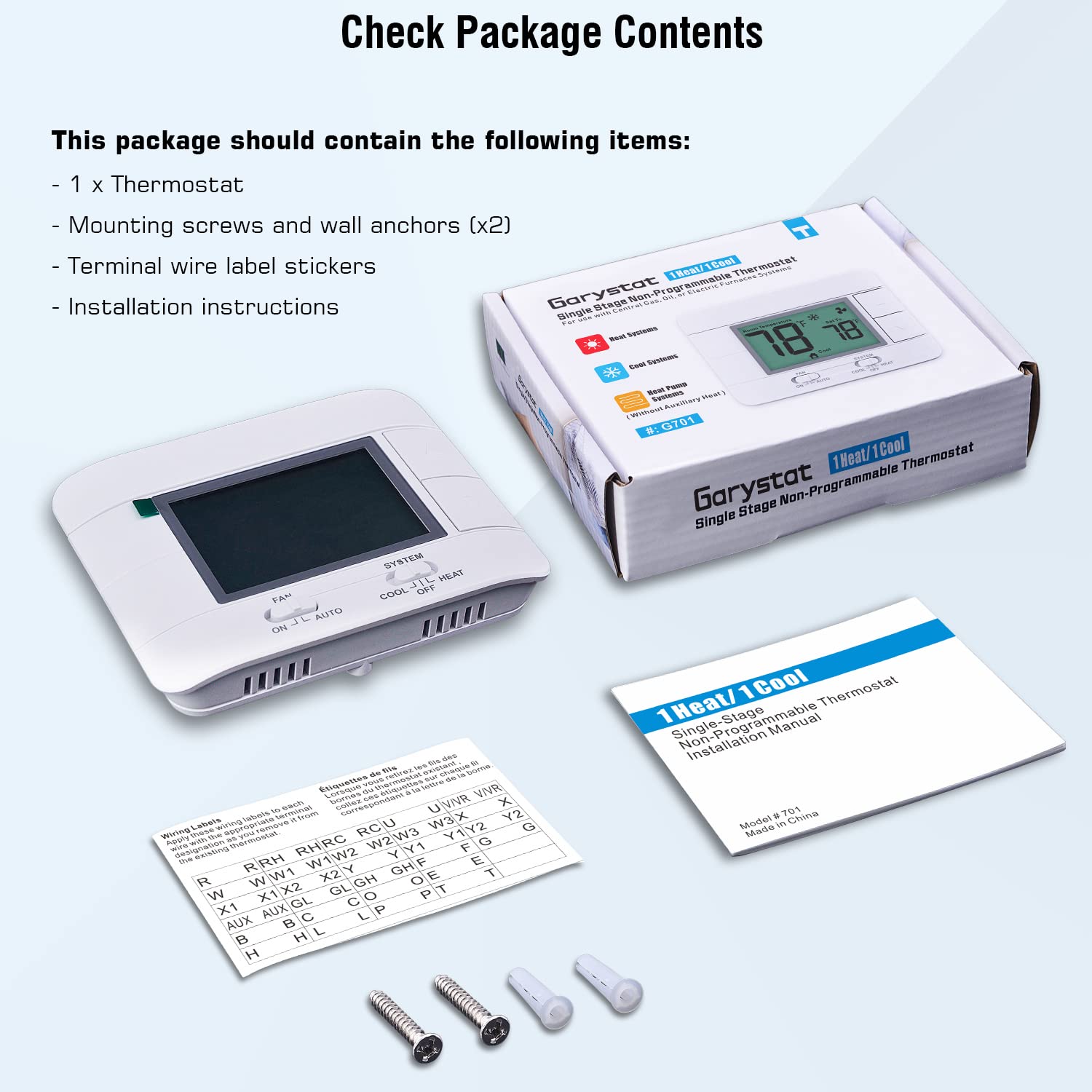 Garystat Upgraded Thermostat warranty and 24h support promise.