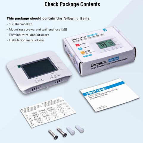 Garystat Upgraded Thermostat warranty and 24h support promise.